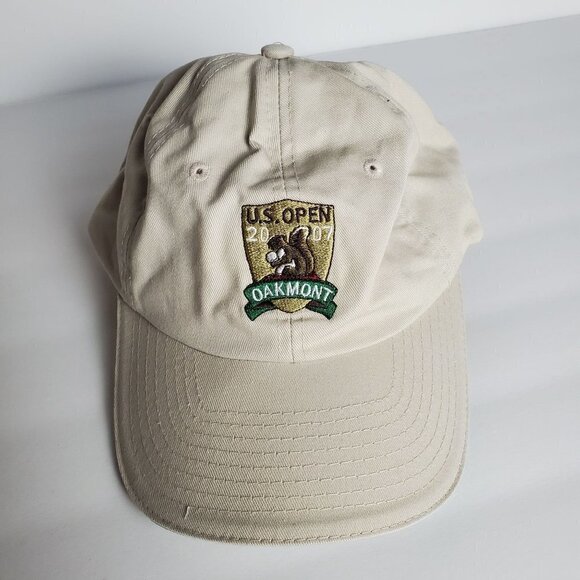 USGA Member Cap US Open Baseball Hat 2007 Oakmont Golf Athletic Khaki - Picture 6 of 7